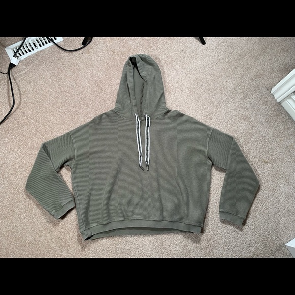 Ribbed Aerie Hoodie - Picture 1 of 7